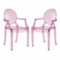 Modway Furniture Casper Dining Armchairs, Pink, 2PK EEI-905-PNK